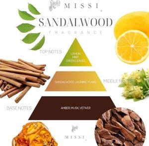 Büyük Üfleme Cam Ahşap Fitilli Sandal Wood Vegan Mum (380 Gr)