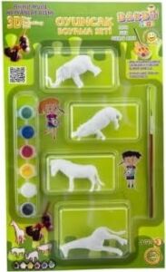 Orman Hayvanları 3D Hayvan Boyama Oyuncağı | Yıka Tekrar Boya Eğitici Set