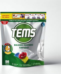Tems 4 Ü 1 Arada Bulaşık Makinesi Kapsülü 56'lı 627 gr