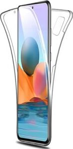 Xiaomi Redmi Note 10 Pro 360 Derece Kılıf Silikon Şeffaf Ön Arka Kmp ile Uyumlu
