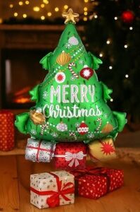 1 Adet Folyo Noel Baba Balonu Yılbaşı Süsü Çam Ağacı Süsleri Yılbaşı Hediyeleri 80-55 cm