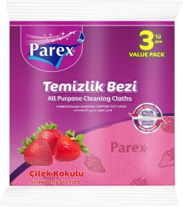 Çilek Kokulu Temizlik Bezi 3'lü Orta Boy