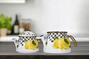 Lemon Gold Model Emaye Çaydanlık