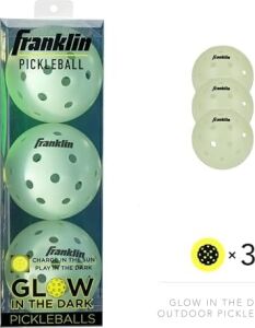 Franklin Sports Karanlıkta Parlayan Pickleball Topları, 3'lü Paket