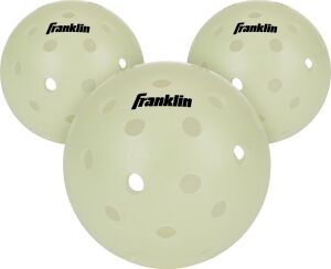 Franklin Sports Karanlıkta Parlayan Pickleball Topları, 3'lü Paket