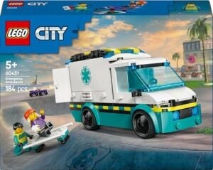 City Acil Yardım Ambulansı 60451 - Model Araç Seven 5 Yaş Üzeri Çocuklar Için Yaratıcı Oyuncak Yapım Seti, Doğum Günü Hediyesi (184 Parça)