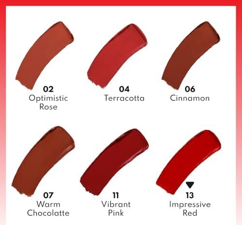 Deep Lipstick 13 Impressive Red Kremsi Dokulu Yarı Parlak Ruj, Kırmızı