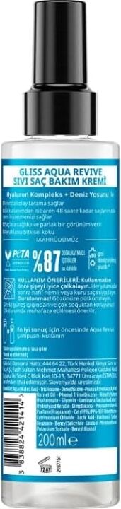 Aqua Revive Nemlendirici Sıvı Saç Bakım Kremi 200 ml