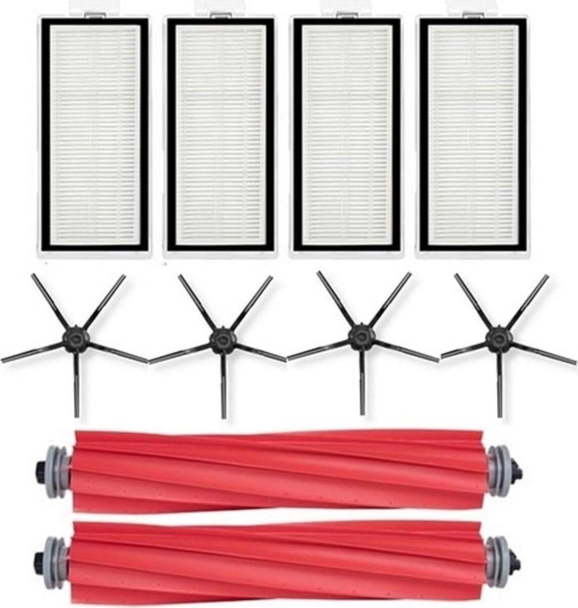 Siyah Set 10 Parça Roborock Q7 Max Ultra Set, Roborock Q7 Max Q7 Max+ Ultra Plus ile Uyumlu