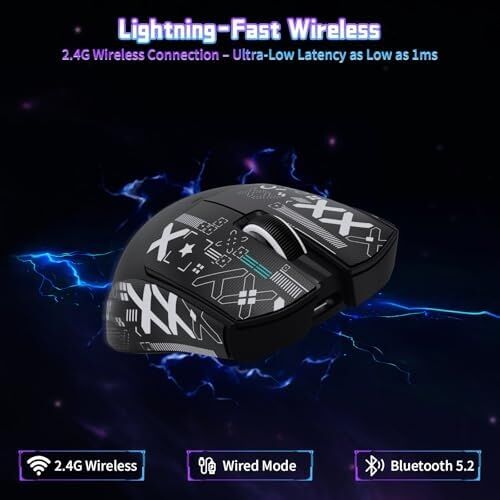 Attack Shark X11 Se Kablosuz Gaming Mouse – Pixart PAW3311 Sensör, 22000 Dpı, Bt/2.4g/kablolu Üçlü Mod, 65 Saat Pil Ömrü, Ofis ve Oyun Kullanımı Için Uygun, Windows/xbox/ps/mac Uyumlu – Black