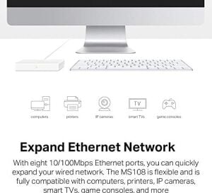 MS108, 8-Port 10/100MBPS Desktop Switch