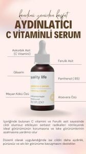Life C Vitamini Aydınlatıcı Cilt Tonu Eşitleyici Canlandırıcı Bakım Serumu Ascorbic Asit (%10 C Serum)