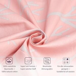 Queen Size Saten Nevresim Seti Pembe
