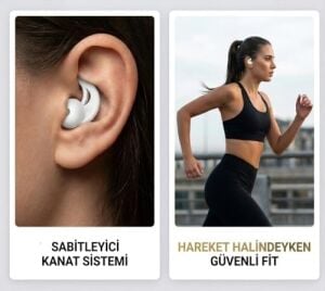 Beyaz 3'lü Silikon Kulaklık Süngeri - S-M-L