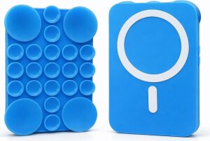 Magsafe ile Uyumlu Vantuzlu Telefon Tutucu – Silikon Octopus Suction Cup Phone Holder, Kılıf Arkasına Yapışan Manyetik Stand, Selfie Video Vlog Çekim Için Eller Serbest (Mavi)