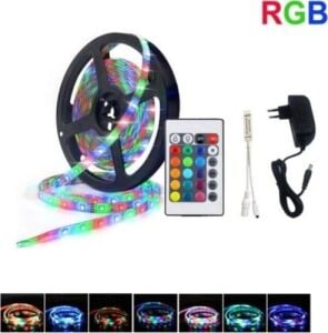 1 Adet Cata Ct 4557 Rgb Şerit LED Set 5 mt Rgb LED 3 Renk+Trafo+ Kumanda