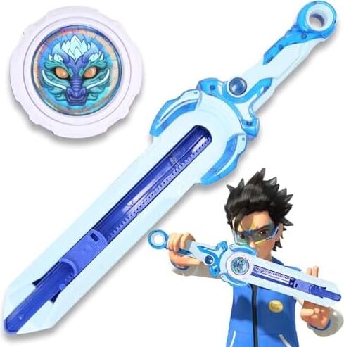 Infinity Nado Bey Battling Blade Oyuncakları, Yeni Başlayanlar Için Mini Nado Kılıcı, 5-7 8-12 Yaş Çocuklar Için Top ve Kılıç Fırlatıcı Savaş Seti Oyuncakları, Bey Mini Savaş Bıçağı Göğüs Kılıcı