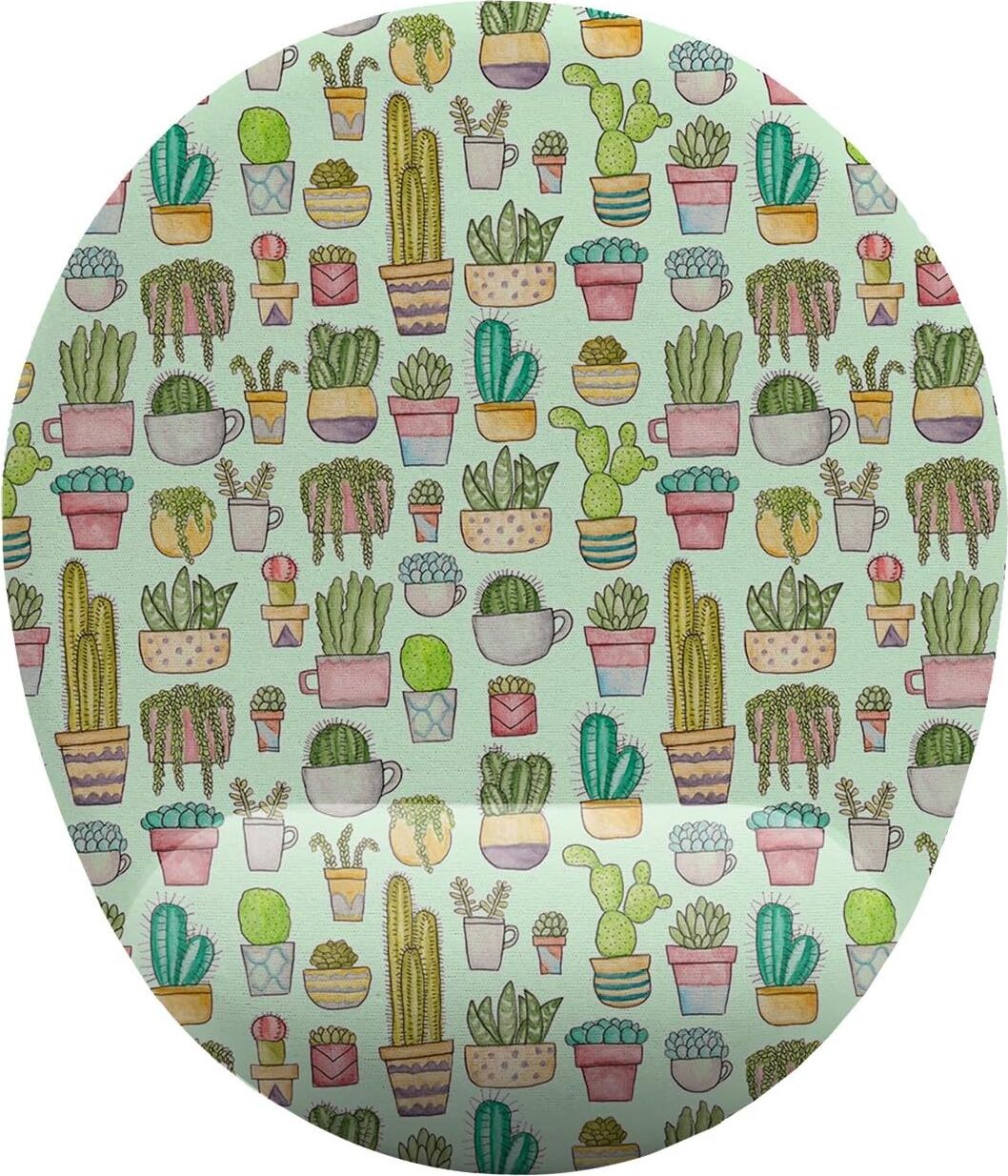 Kaktüs Desenli Bilek Destekli Mouse Pad