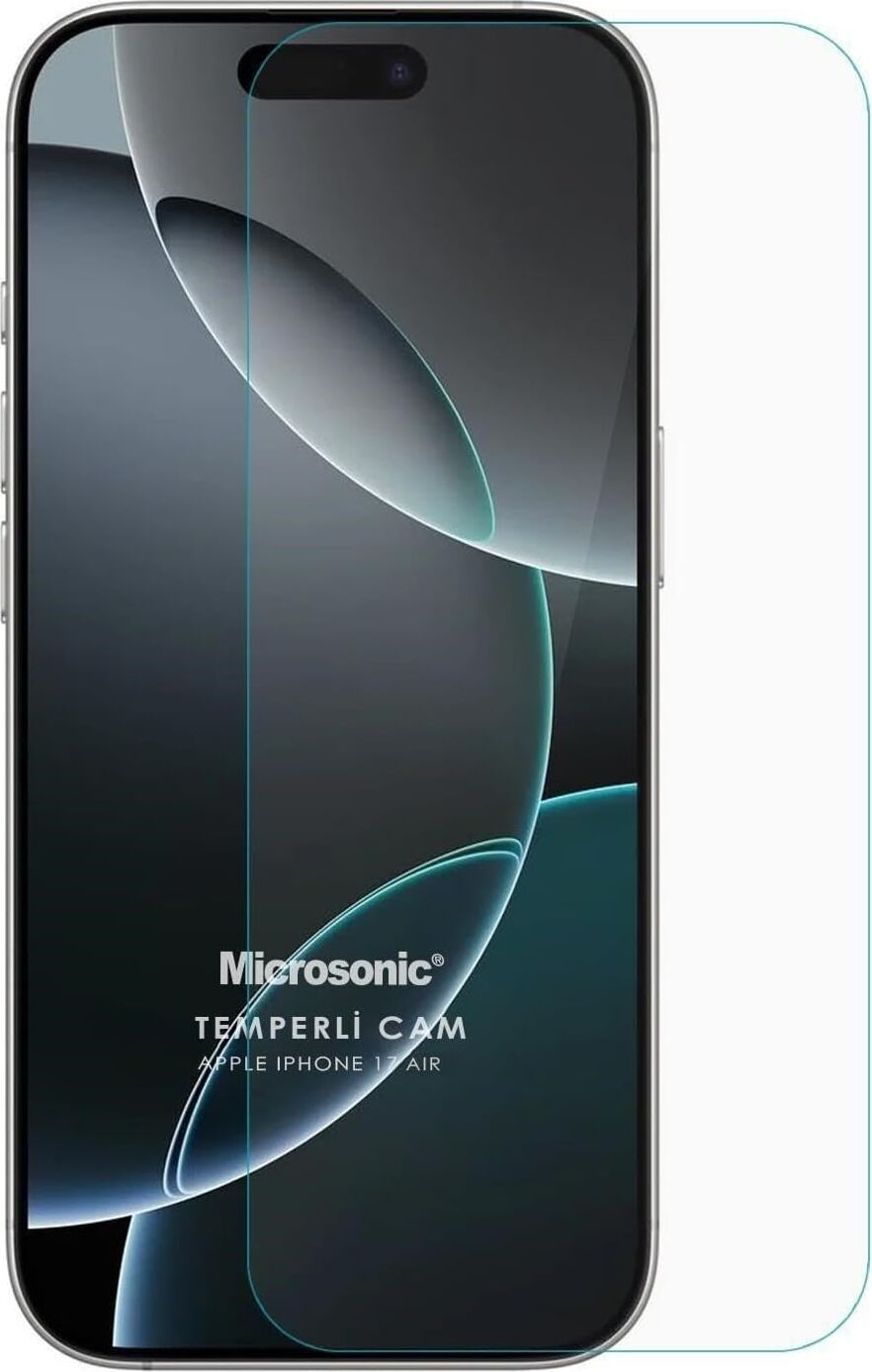 Apple iPhone 17 Air Tempered Glass Cam Ekran Koruyucu [iphone 17 Air ile Uyumlu Ekran Koruyucu - Şeffaf]