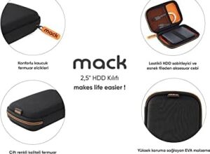 Mack MCC-4008 2.5 Hard Disk Kılıfı Siyah Turuncu