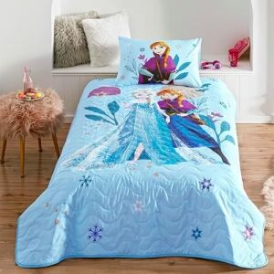Frozen Flower Power Cpp Standart Pamuk-Polyester Nevresim Takımı, Mavi, Tek Kişilik