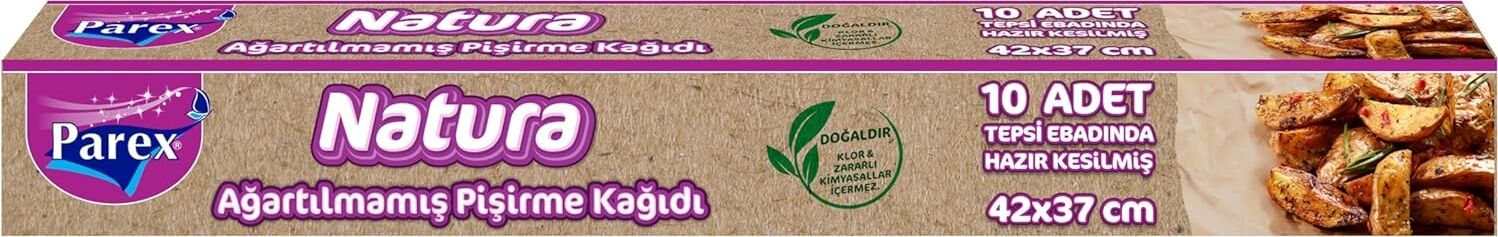 Ağartılmamış Pişirme Kağıdı Hazır Kesilmiş 10'lu