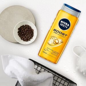 Men Boost Duş Jeli 500 Ml, 3'ü 1 Arada Komple Bakım, Vücut, Saç ve Yüz Için, Kafein ile Canlandırıcı Bakım