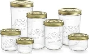 Le Parfait Familia Wiss 1000 ml / 1 L Cam Saklama ve Konserve Kavanozu, Kahve ve Kuru Gıda Için, Çift Kapaklı Vakumlu Kapatma Sistemi