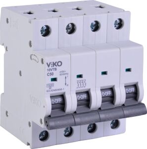 10VTB-4C50 Otomatik Sigorta 10KA C Tipi 4 Kutup 50A