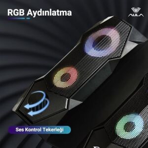 Aula N-301 10W Masaüstü Rgb Gaming Oyuncu Pc 1+1 Speaker Hoparlör