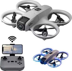 Işıklı Mini Drone Çift Batarya ve Yedek Pervane Setli