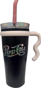 Çelik Içli Termos Bardak 1000 ml Siyah  Kola