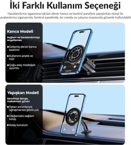 Magsafe Uyumlu Manyetik Araç Içi Telefon Tutucu