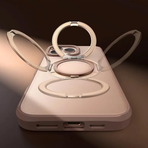 PC-4934 iPhone 16 Pro Halka Standlı Magsafe Titanyum Kapak
