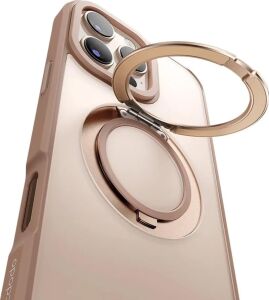 PC-4934 iPhone 16 Pro Halka Standlı Magsafe Titanyum Kapak