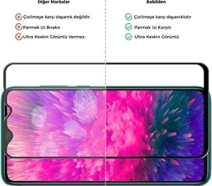 Xiaomi Redmi Note 8 Pro Için Tasarlanmış Uçtan Kenara Kapsama Tam Koruma Dayanıklı Temperli Cam