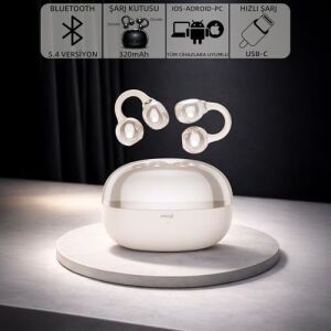 Mioji Air Buds 2 Kablosuz 5.4 Ios Android Windows Pc ve Tüm Telefonlar ile Uyumlu Bluetooth Kulaklık - Beyaz