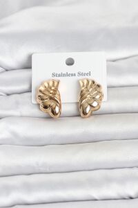 316L Çelik Gold Renk Vintage Model Kadın Küpe