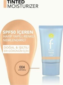 Sun Lovers Nemlendirici Etkili & Doğal Bitişli Renkli Güneş Koruyucu SPF50- 004 Ivory Beıge