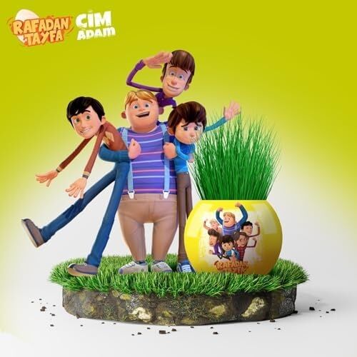 Yuup Rafadan Tayfa Temalı Çim Adam 6'lı Set – Çocuklar Için Eğitici ve Eğlenceli Bitki Yetiştirme Kiti