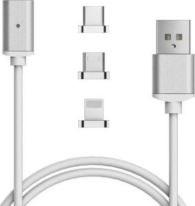 Lightning Micro USB Type C Mıknatıslı Şarj Kablosu