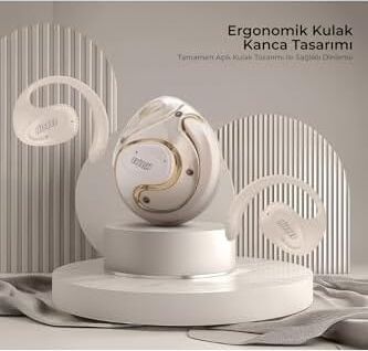 Hifree W1 Açık Ows Bluetooth Kulaklık, Krem