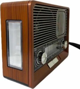 Nostaljik Vintage Radyo Taşınabilir Bluetooth Bağlantılı Hoparlör Radyo