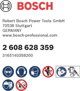 2608628359 Aksesuarı Profil Freze G 8 Mm, R1 6,35 Mm, D 38 Mm, L 16 Mm, G 57 mm