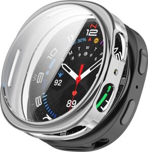 Galaxy Watch 8 44MM Için Kılıf Ekranı Tam Kaplayan 360 Full Round Soft Silicone Gümüş [galaxy Watch 8 44MM ile Uyumlu Kılıf - Gümüş]