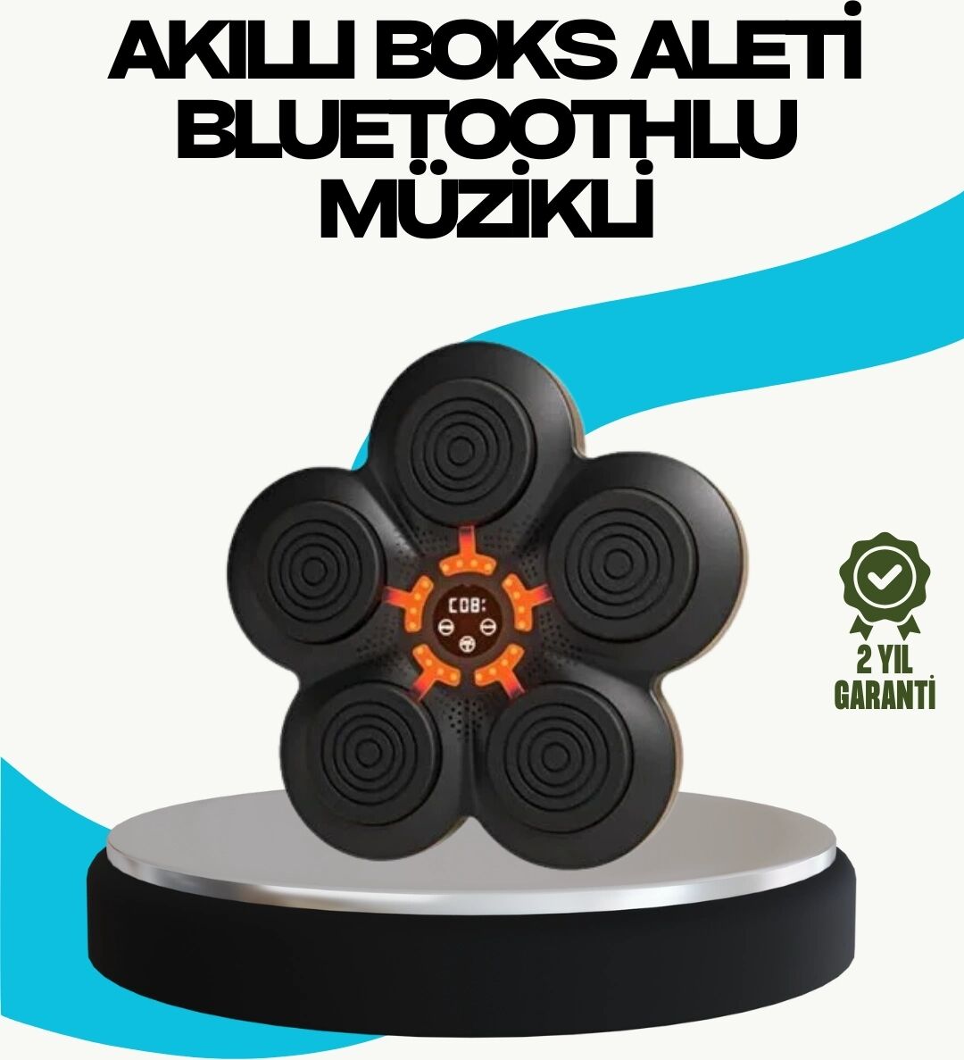 Ev Tipi Akıllı Boks Duvar Paneli Müzikli Bluetoothlu Refleks Geliştirme Cihazı