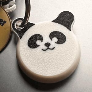 Panda Temalı Kılıf Anahtarlık Airtag ile Uyumlu (Tek Yüzlü)