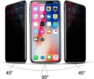 Iphone 12/12 Pro Için Hayalet Ekran Koruyucu Yandan Görünmeyen Ekranı Tam Kaplayan Gizlilik Filtreli Görünmez 5d Ince Cam Ekran Koruma