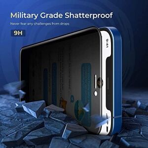 Iphone 12/12 Pro Için Hayalet Ekran Koruyucu Yandan Görünmeyen Ekranı Tam Kaplayan Gizlilik Filtreli Görünmez 5d Ince Cam Ekran Koruma