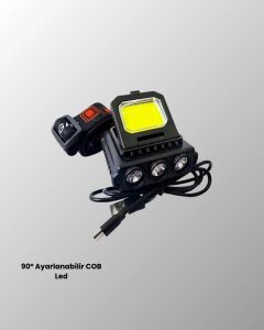 800 Lumen Çok Fonksiyonlu LED Kafa Lambası Type C Şarjlı